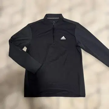 아디다스 adidas 긴팔 셔츠 하프 지퍼 블랙 풀오버