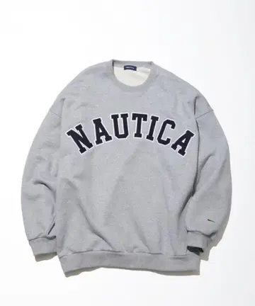 NAUTICA 그레이 크루넥 맨투맨 L
