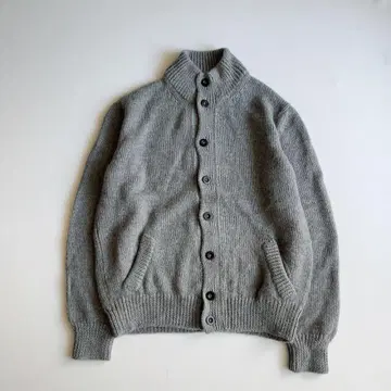 질 샌더 알파카 100% 니트 가디건 빅 사이즈 2XL 두꺼운 원단