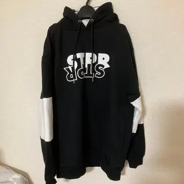 [ 스토푸리 ] STPR 루즈핏 후드티 블랙