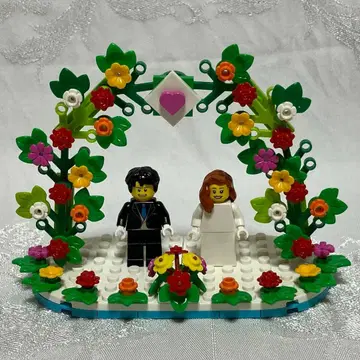 레고 LEGO 미니 피규어 웨딩 결혼식의 웰컴 스페이스에