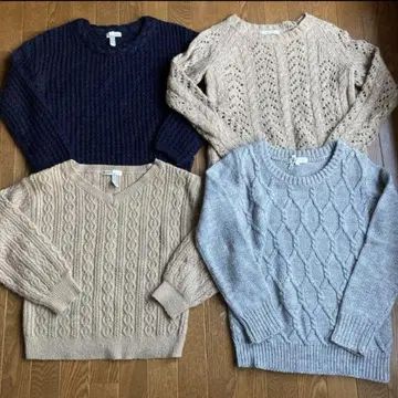 차분한 색감의 클리닝 완료 니트 4개 세트 마제스틱 레곤 M L