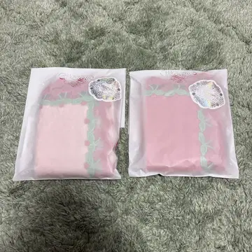 친자와 레이스 타월 손수건 체리 피치 레드 2장 세트 미개봉 새상품
