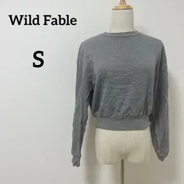 [ 하나뿐인 상품 ] Wild Fable 그레이 크롭 맨투맨 S