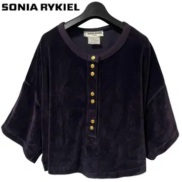 SONIA RYKIEL PARIS / 7부 소매 벨벳 상의 c025