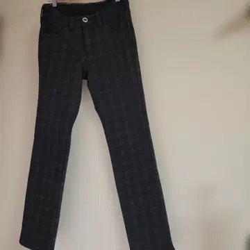 JERSLYS 체크 무늬 캐주얼 팬츠 S 사이즈 여성용 데님