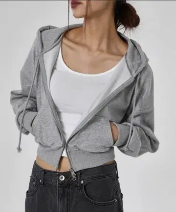 BLACKUP 2WAY 후드 집업 후드티