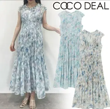 COCODEAL 코코딜 수채화 꽃 플리츠 원피스 하시모토 칸나 착용