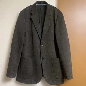 체크 무늬 테일러드 자켓 그레이 계열