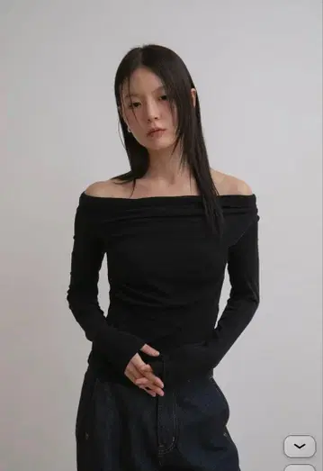 OHOTORO 2way Shirring T-shirt / Black
