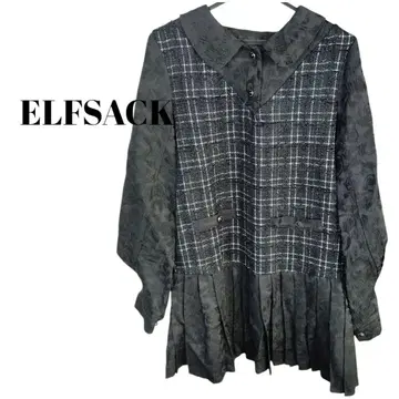 ELFSACK 엘프사크 원피스 트위드 플리츠