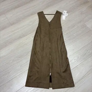 Vin 브라운 슬리브리스 롱 원피스