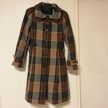 Lois CRAYON 체크 무늬 롱 코트 클리닝 완료