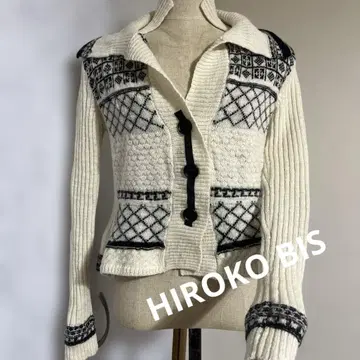 [ 새상품급 ] HIROKO BIS 히로코 코시노 가디건 울 뜨개질