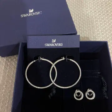 컨디션 최상 [ SWAROVSKI ] 후프 귀걸이