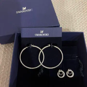 컨디션 최상 [ SWAROVSKI ] 후프 귀걸이