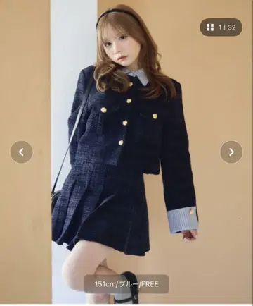 TITTY&CO. 트위드 자켓 & 플리츠 스커트 셋업