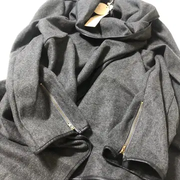 택 포함 미사용 Dress V 망토풍 코트