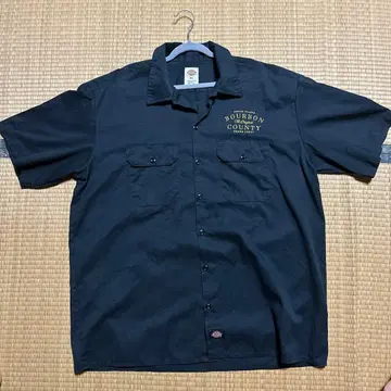 Dickies 네이비 반팔 워크 셔츠 XL