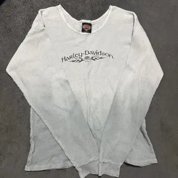 Harley-Davidson 긴팔 티셔츠 화이트 서멀 할리 롱티