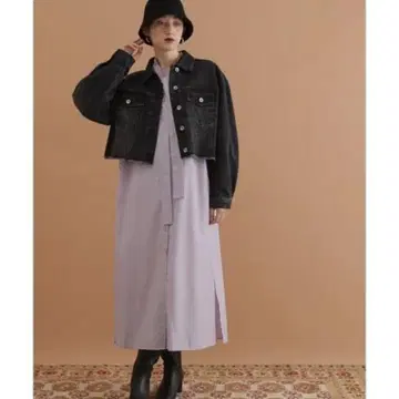 스트라이프 보타이 부착 셔츠 원피스 N 내추럴 뷰티 베이직
