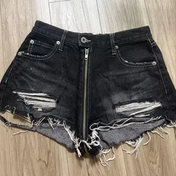SPIRALGIRL 풀 집업 데님 숏팬츠 M