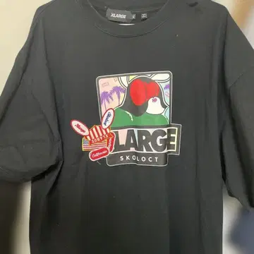 XLARGE 스콜로토 콜라보 T셔츠 블랙