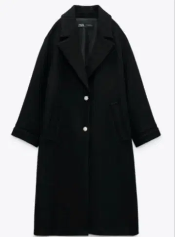ZARA 비쥬 버튼 롱 코트