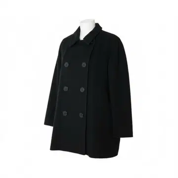 J. PERCY 블랙 울 피코트 MADEINUSA