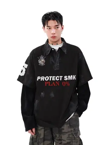 PROTECT SMK 프린트 T셔츠 등번호 5