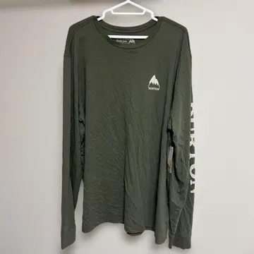 BURTON 긴팔 T셔츠 XL 올리브 미사용품 버튼 롱T 긴팔