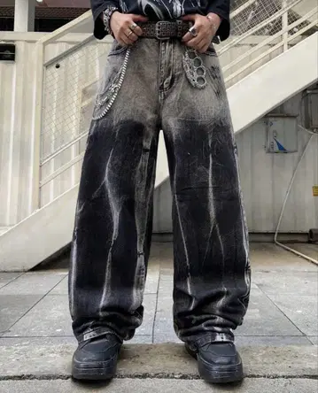 와이드 실루엣 데님 팬츠 그라데이션