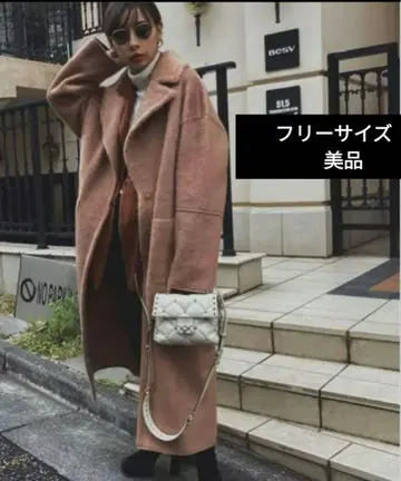 블랭킷 라이크 페이크 무통 코트 [브라운]