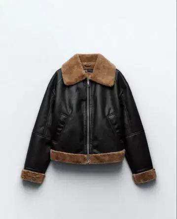 ZARA 숏 퍼 자켓