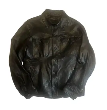 레어 banana republic 가죽 자켓 트래커 천연 가죽 M
