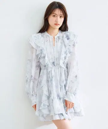 코코딜 프릴 미니 긴팔 원피스 M