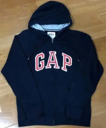 GAP 후드 부착 집업 후드티 네이비