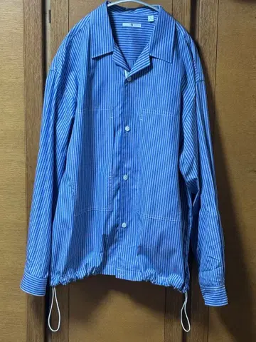 UNIQLO+J 오버사이즈 스트라이프 셔츠 블루종 sacai U25ss