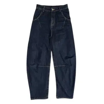 [ CHUCLLA ] line curve cocoon leg denim