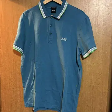 HUGO BOSS 파랑 피케 셔츠 레귤러 핏