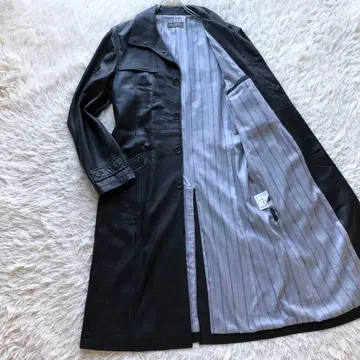 [ 초 롱 이탈리아제 램 가죽 ] 윈드아머 가죽 코트 블랙 L