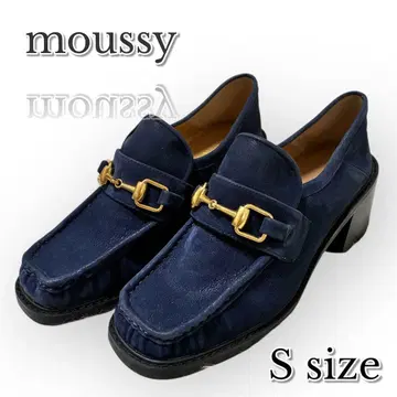 moussy 마우지 비트 로퍼 하이힐 S 사이즈 네이비 신발