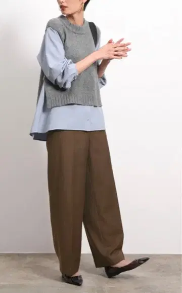 로페 울 와이드 팬츠