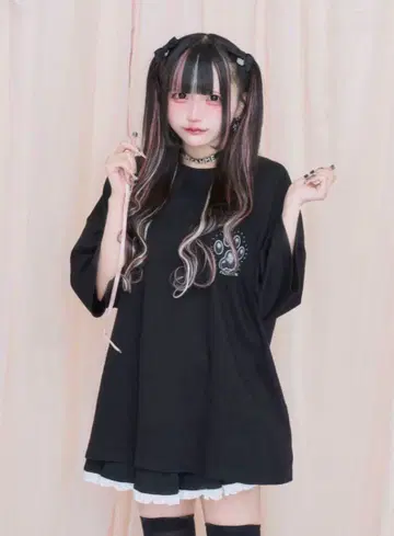냥미 미우미오 T셔츠 nyan Me 블랙 고양이 귀여운 T셔츠
