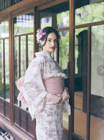 Maison de FLEUR 뮤게 리본 유카타