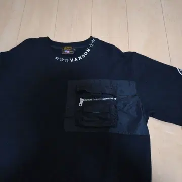 VANSON 블랙 트레이닝복 NVSZ-2110 XL 사이즈