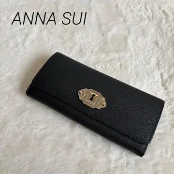 ANNA SUI (안나수이) 열쇠 구멍 모티브 장지갑 블랙