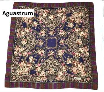 Aguastrum 꽃무늬 스톨 네이비