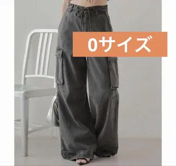 Chico 와이드 카고 데님 팬츠 0 사이즈