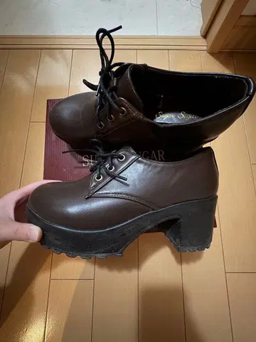 Super Super 다크 브라운 힐 포함 로퍼